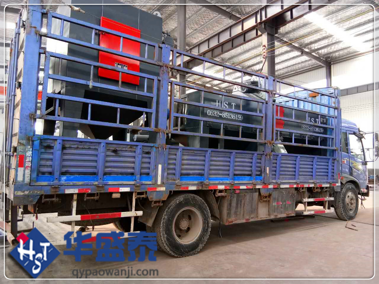 發(fā)往山東淄博6925拋丸機發(fā)貨現場圖