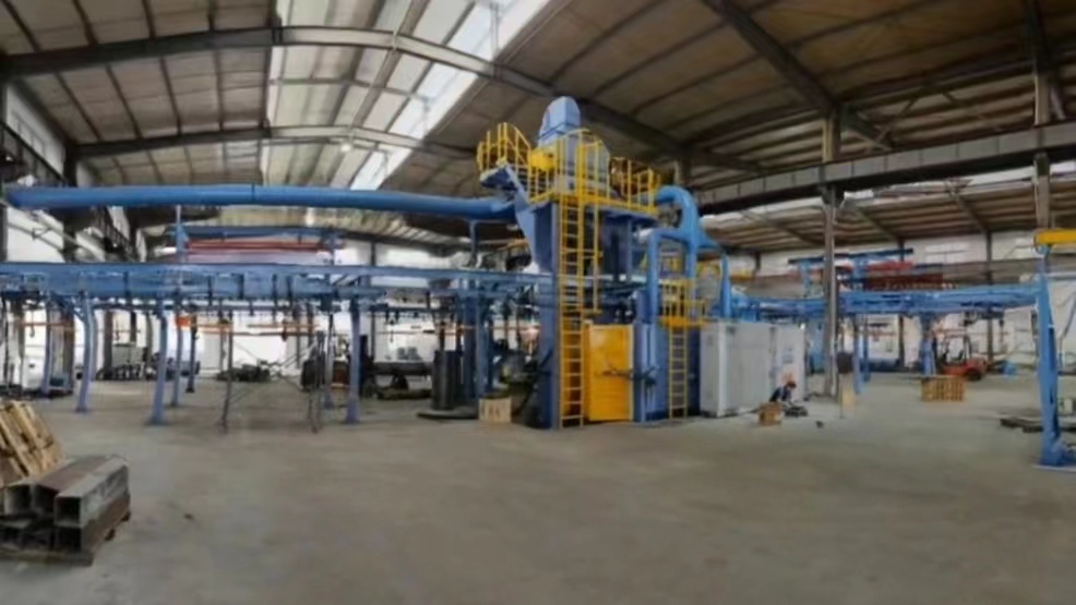 鋁模拋丸機(jī)工作原理_鋁模板拋丸除銹機(jī)_鋁模板拋丸清理視頻