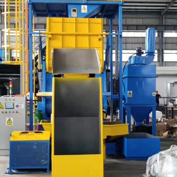 鋼結構打砂機_鋼砂機結構打磨視頻_鋼材打砂機