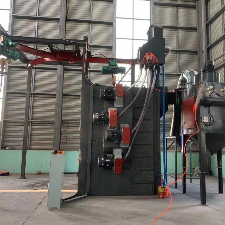 殼電機清理砂機打磨視頻_殼電機清理砂機打磨方法_電機殼打砂清理機