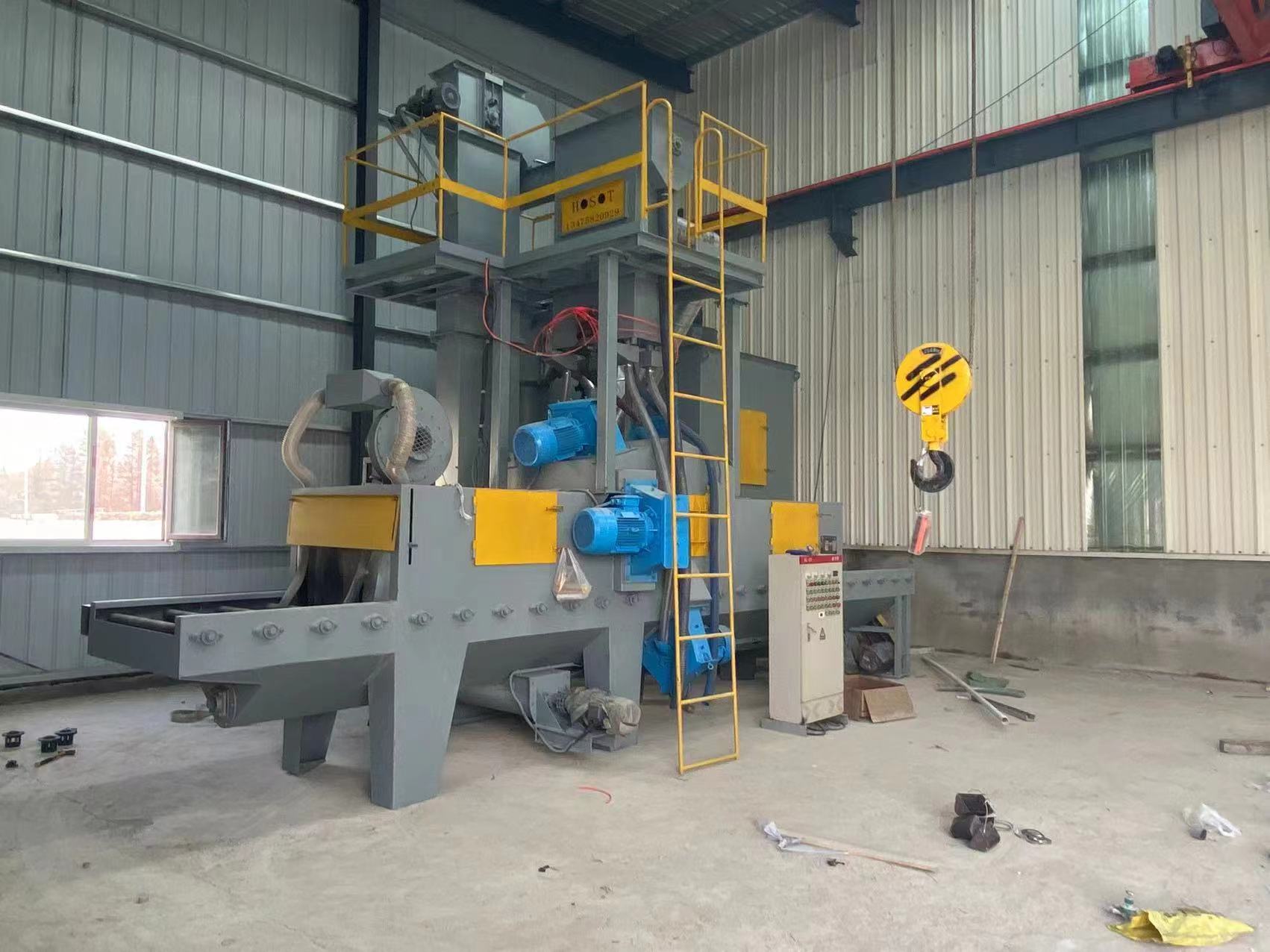 管道防腐噴砂除銹_管道防腐打砂除銹機_管道噴砂除銹機