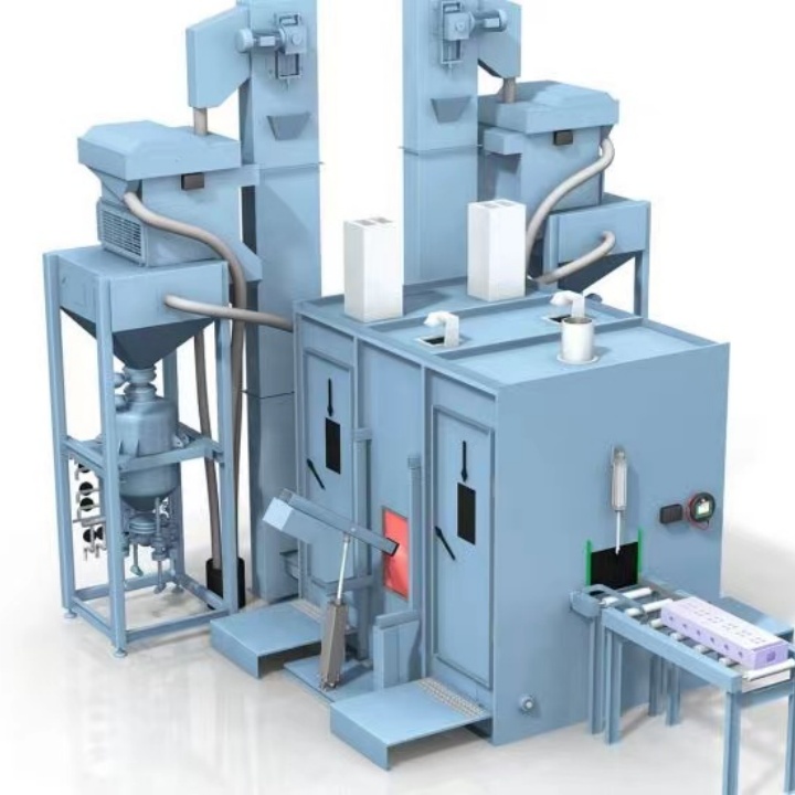 鋁件打砂清理機_鋁清理砂機打孔視頻_鋁合金打砂機